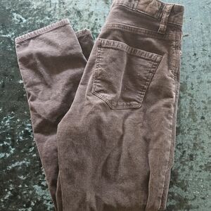 American Eagle Womens Black Corduroy Pants Size 2 short